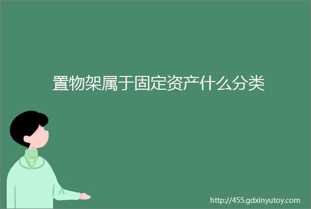 置物架属于固定资产什么分类